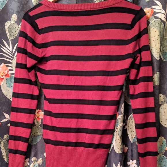 Guess Logo Striped Sweater XS - Picture 3 of 5